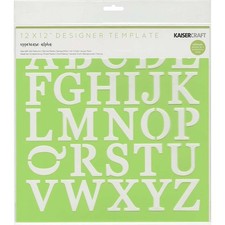 Kaisercraft Designer Template 12X12 Uppercase Alpha