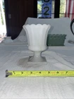 Vintage Milk Glass Pedestal Vase | Urn-Style Indoor Planter