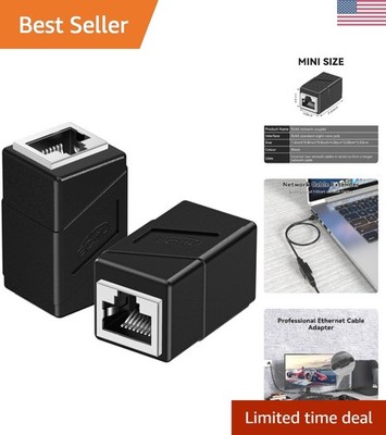 RJ45 Coupler, 2 Pack Ethernet Adapters Female to Female, Patch Cable Extender...