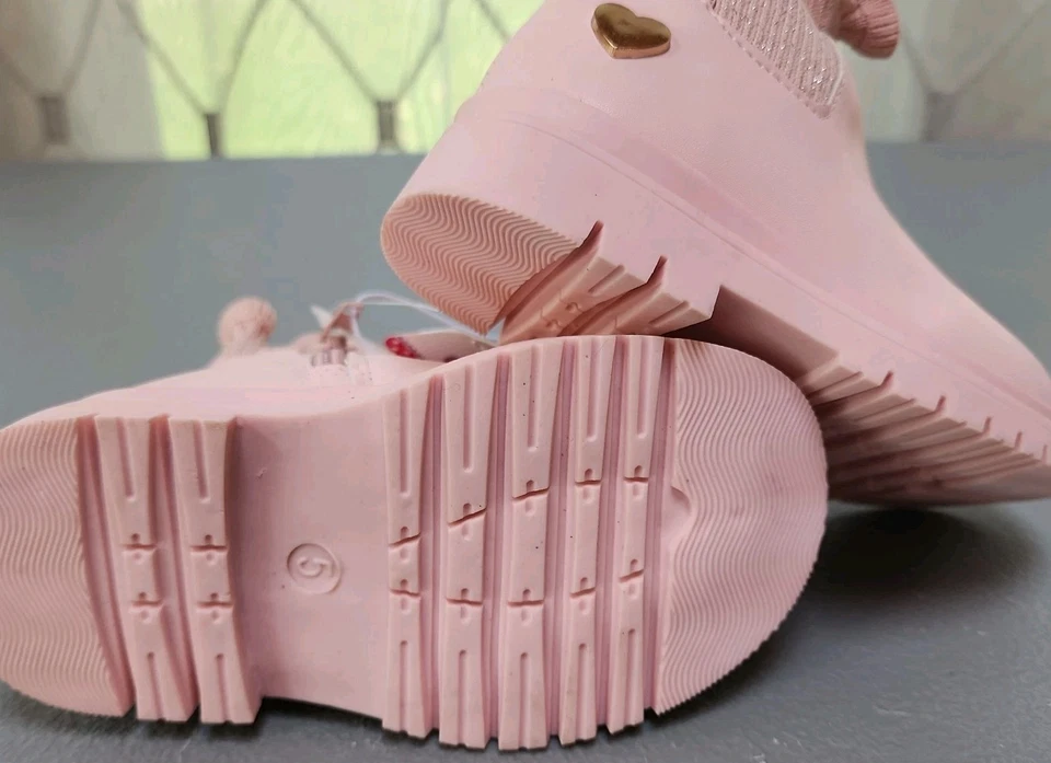 Botas de niña Stepping Stones rosa con volantes en la parte superior talla 5Y nuevas con etiquetas Foto 4 de 4