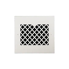 Tuscan 13 In. X 12 In. Steel Gravity Baseboard Floor Register, White/Powder Coat