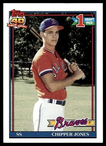 1991 Topps Rookie Chipper Jones Braves #333 B