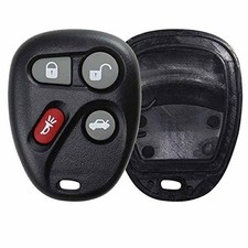 Replacement 4 Button Keyless Entry Remote Key Fob Shell Case and Button black
