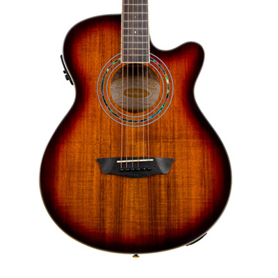 Washburn EA55G-A Koa Mini Jumbo Cutaway A/E Guitar - Natural - Open Box