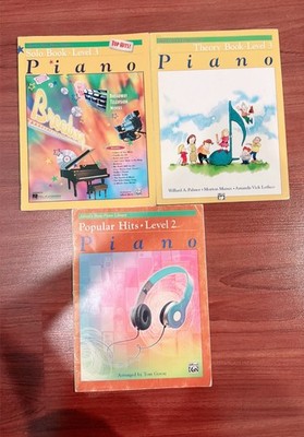 Alfred Basic Piano Library 3-Book Bundle Theory 3 Popular Hits 2 Top Hits Solo 3