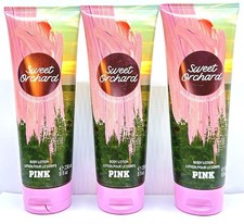 3/ VICTORIA'S SECRET PINK BODY LOTION SWEET ORCHARD COCONUT APPLE ROSE 8 FL OZ