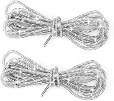 Glitter Rope 2PCS Glitter, Rhinestone Rope Shoe Strings Shiny Hoodie String Repl