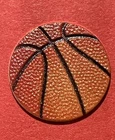 1 Gram Solid Silver, Colorized Textured Basketball Round! Fine .999 Pure Silver!