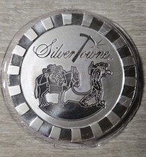 5oz SilverTowne Pokerchip .999 Fine Silver Round In Factory Plastic 83.27 per troy oz