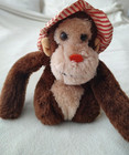 Vintage 1979  Jiggs Chimpanzee Plush 7” Red Stripe Hat Tarzan Cheeta — photo 1