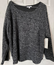 NWT $100 Karen Kane Shaded Gray Boucle Pullover Sweater Top Women’s 3X USA Made