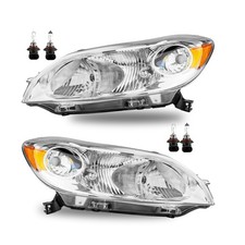 Chrome Amber Side Halogen Headlights For 2009-2013 Toyota Matrix Lr Wbulbs Chrome Amber Side Halogen Headlights For 2009-2013 Toyota Matrix Lr Wbulbs