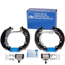 ATE BREMSBACKEN SATZ 203mm +RADBREMSZYLINDER +ZUBEHÖR passend für CITROËN C-ELYS