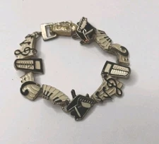 Black and White Music Theme Bracelet Music Notes Piano