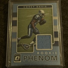 2017 Donruss Optic Corey Davis #3 Rookie Phenom Memorabilia Rookie Card. rookie card picture