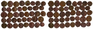 LOT DE 40 BRONZES DE CONSTANTIN I ET DE SES FILS