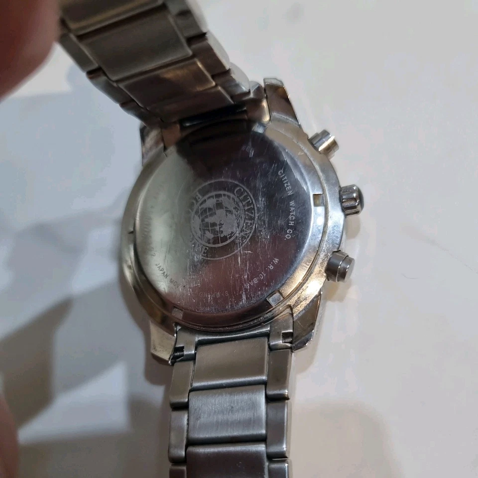 Citizen Men’s Eco-Drive Alarm Perpetual Calendar Stainless Steel NOT WORKING - Image 4 of 4