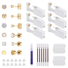 18PCS Ear Piercing Kit, Piercing Kit Ear Self Disposable Set with Surgical Steel