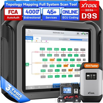 2026 XTOOL D9S Online ECU Coding Car Full System Diagnostic Scanner 45+ Services