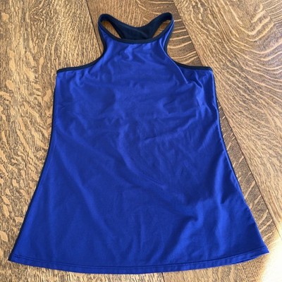 Fabletics Women s S Racer Back Cobalt Blue/Purple Athletic Top Built-In Bra EUC