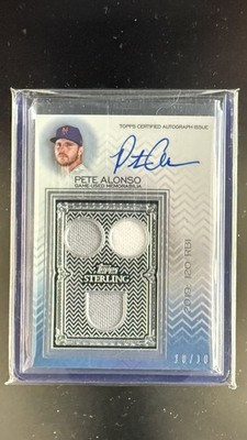 2021 Topps Sterling Pete Alonso Sterling Swings Blue Autograph 10/10