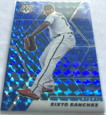 2021 Panini Mosaic Baseball Sixto Sanchez Miami Marlins Blue Camo Prizm RC #202