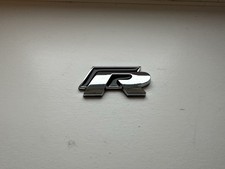 R Badge Emblem Rear Boot Chrome Self Adhesive.