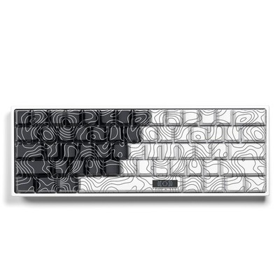 XVX Topographic PBT Keycaps Shine Through Double Shot Side Printed For Cherry MX