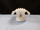 Fenton Charleton Painted Milk Glass CRYSTAL CREST Hat Shaped Vase