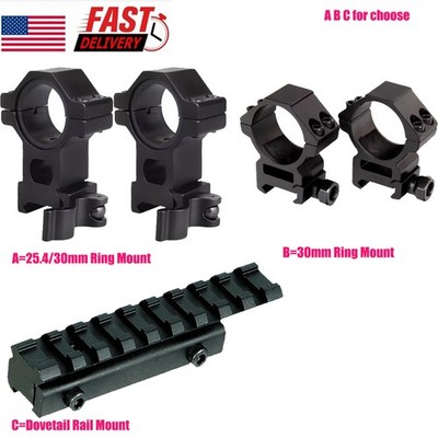 11mm to 20mm Rail Converter/30mm Ring Mount/Quick Release 1''&30mm Ring Mount