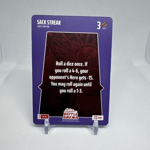 2026 Bo Jackson Battle Arena SACK STREAK #PL-14 Play Card SSP 1st Edition
