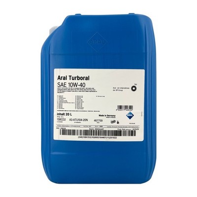 ARAL Turboral 10W-40 LKW-Motorenöl ACEA E7,  DETROIT DIESEL 93K215, 20 Liter