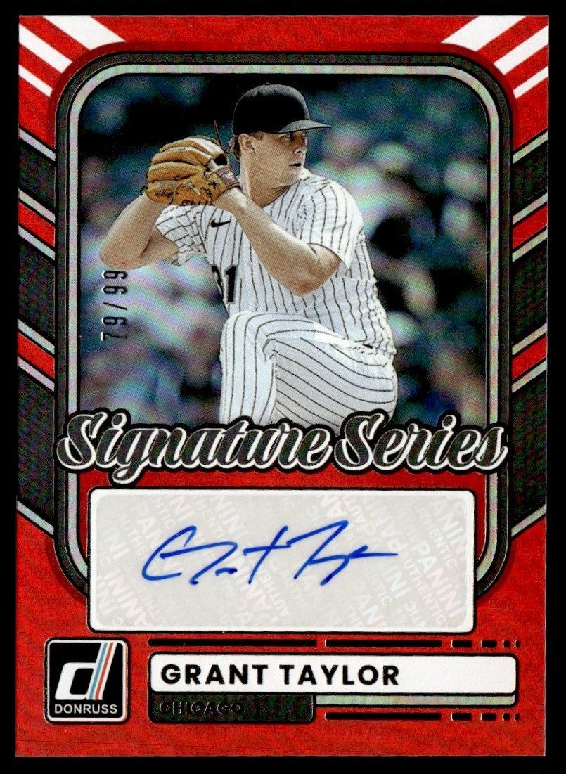 2026 Donruss Signature Series Red Auto Grant Taylor 79/99 #SS-GT