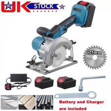 Cordless Brushless Electric Circular Saw Wood Cutter For Makita 18V w/2Batteries