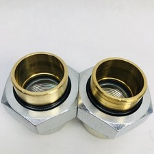 LOT OF 2 MEDUM PRESSURE UNION PIPE 4838K5 1"NPT FEMALE x 1" COPPER TUB