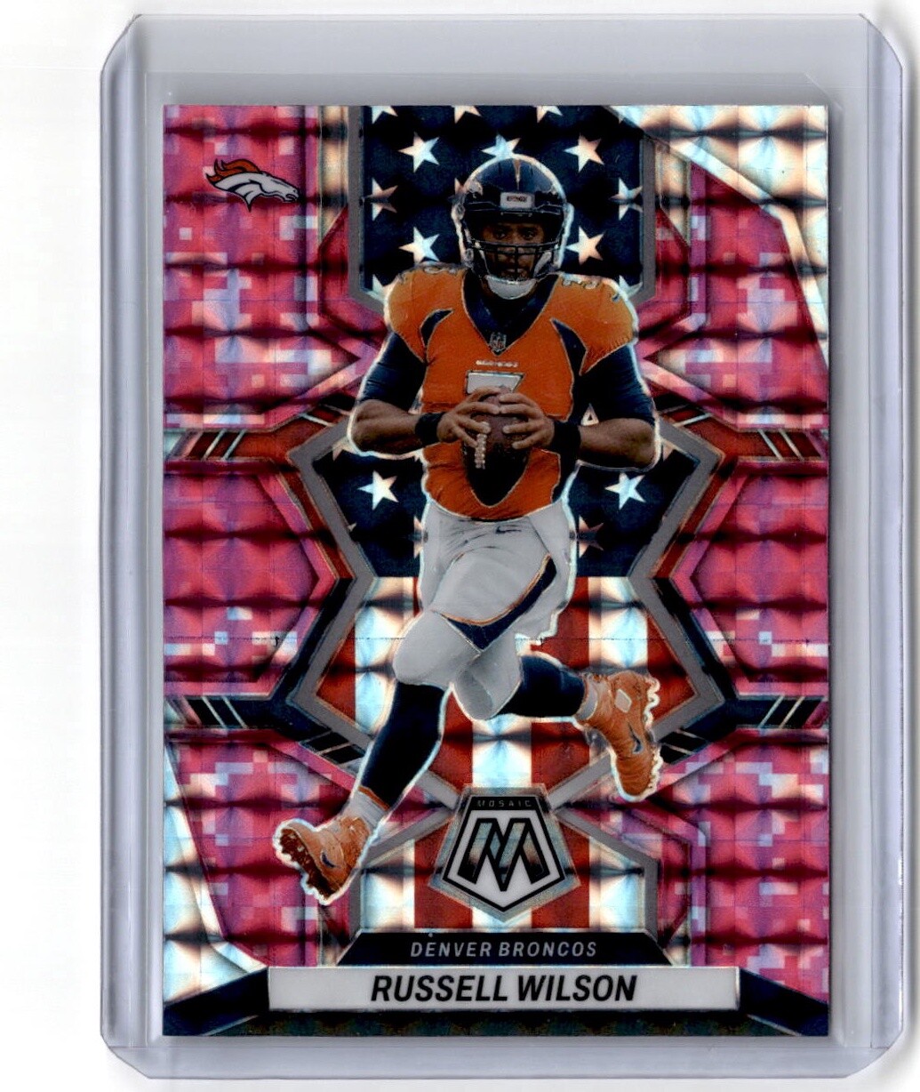 2022 Panini Mosaic #257 Russell Wilson Mosaic Camo Pink