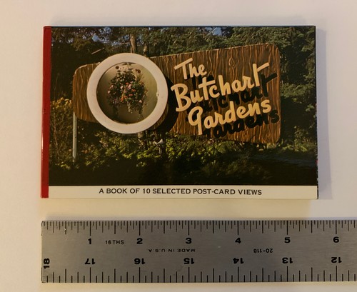 BOOK OF 10 BUTCHART GARDENS POSTCARDS, VICTORIA, B.C. CANADA. FREE SHIPPING
