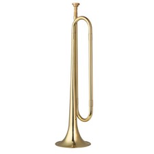 Brass C Bugle Call Gold-Plated Trumpet Cavalry Horn for Beginners School Band