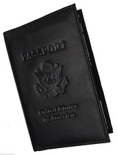 New USA Leather Passport cover Credit ATM Card holder passport / card case bnwt 