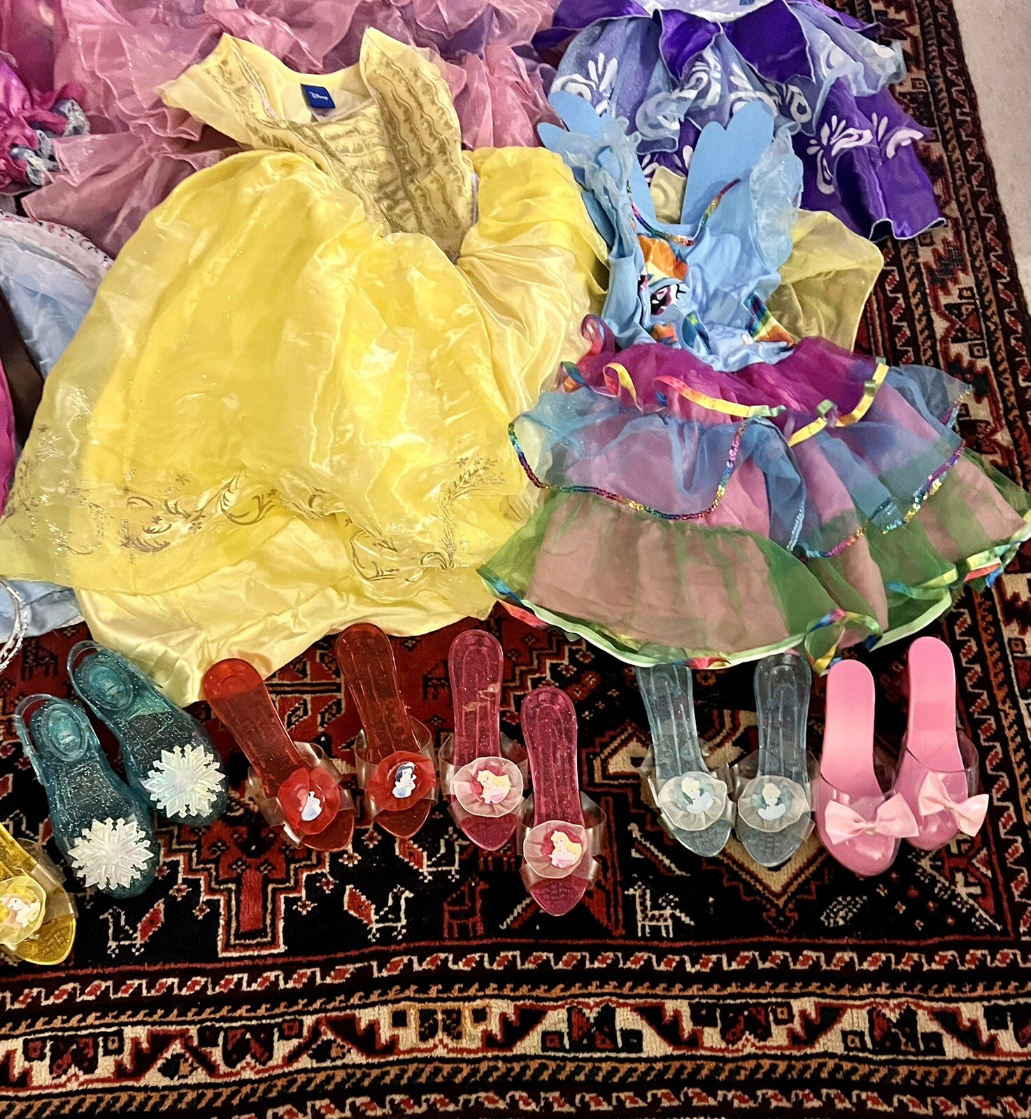 Girls Fancy Dress Princess Costume Bundle And Accessories Age 5/6 eBay