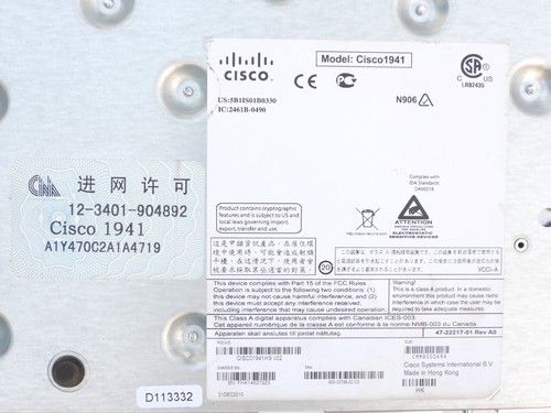 NOS NEW CISCO 1900 SERIES MODEL CISCO1941 EHWIC SLOTS GIGABIT ETHERNET ROUTER - Picture 10 of 11