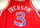 Allen Iverson / Autographed Philadelphia 76ers Custom Basketball Jersey / JSA