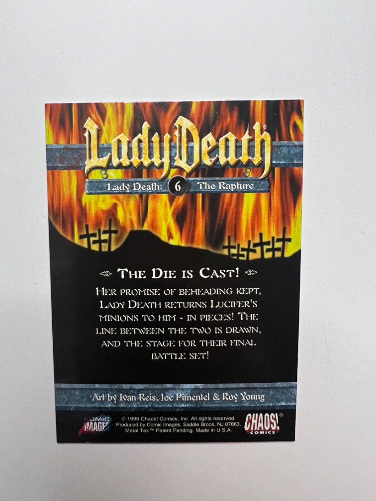Lady Death Chaos Comics Night Gallery 1999 Metal Tex Trading cards- YOU PICK - Picture 20 of 134