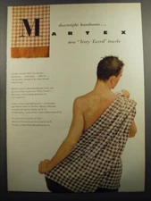 1952 Martex Terry Tweed Towels Ad - Downright handsome