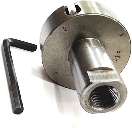 Lathe Spindle Adapter Connect 3/4" x 16TPI to M14 x 1 Threaded Chucks With Chuck - Image 2 of 4