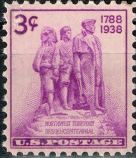 US Culture Ethnicities Northwest Territory Settlers stamp 1938 MNH