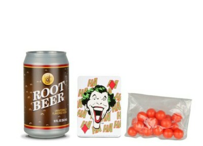 NEW The Joker Prank Shop Trick Root Beer Can Toy Batman DC comics