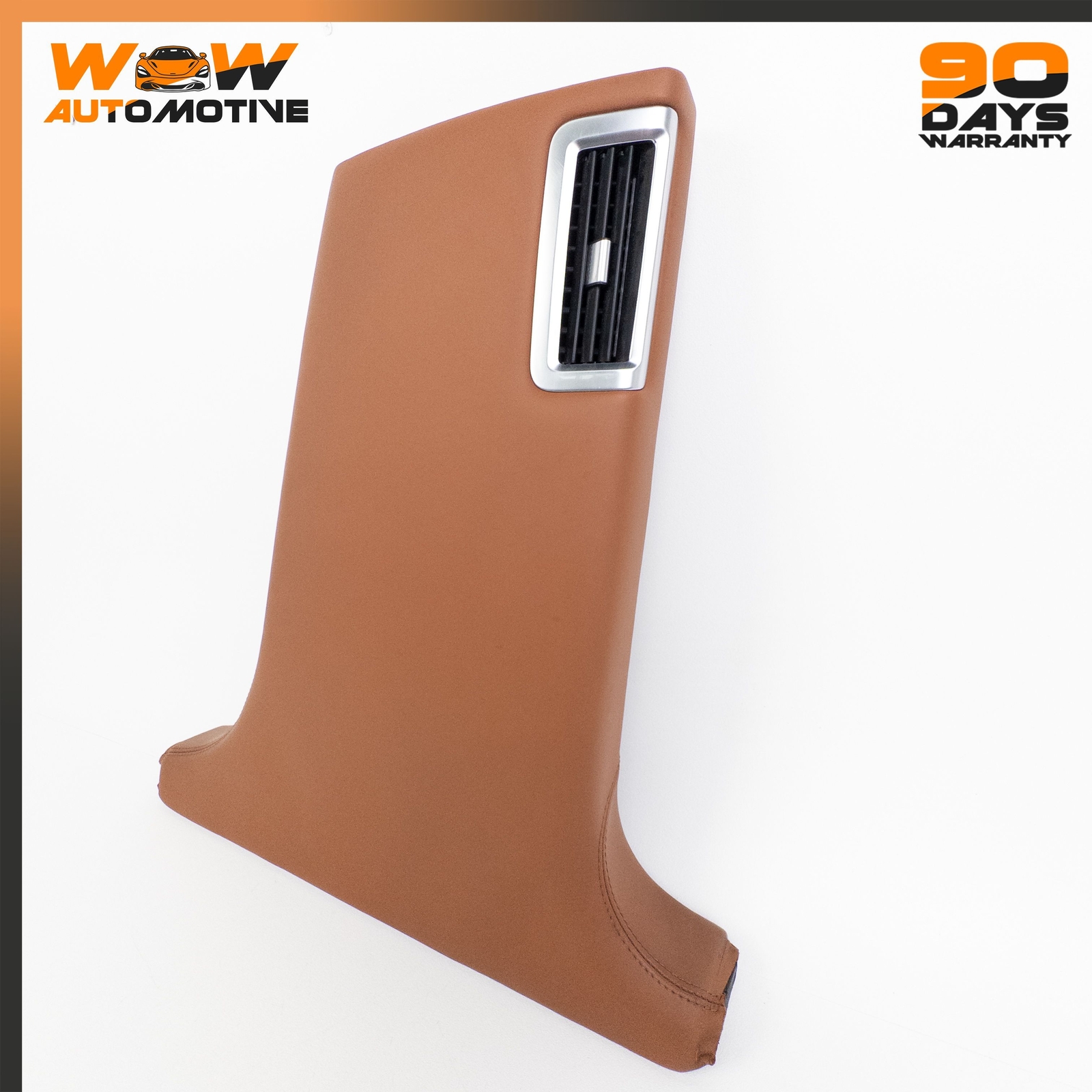 06-13 BENTLEY CONTINENTAL FLYING SPUR LOWER RIGHT B PILLAR TRIM BROWN LEATHER OE