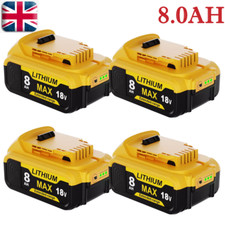 4X For DeWalt 18V Battery 9.0Ah 8.0Ah 5.0Ah XR slide Li-ion DCB184 DCB182 DCB183