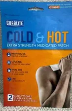 CoraLite Cold & Hot Medicated Pain Patches (12 pack with 1 extra) 24 total